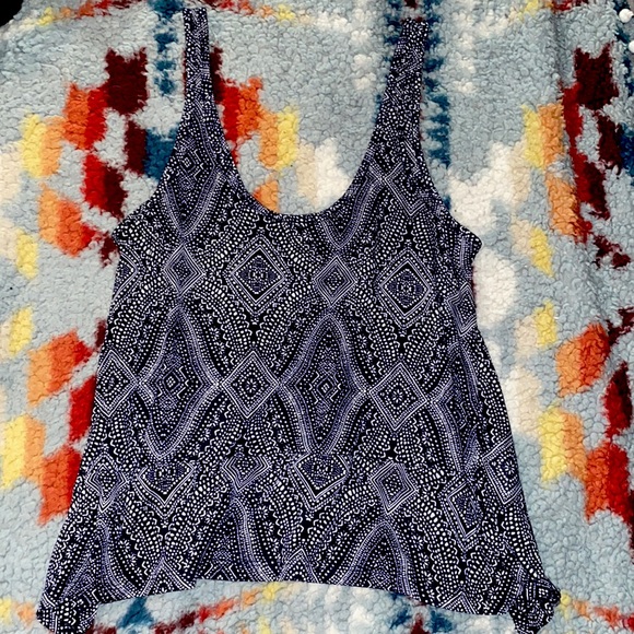 H & M navy blue and white top size-S - Picture 1 of 1